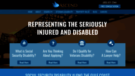 What Ascenddisability.com website looked like in 2019 (4 years ago)