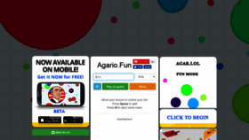 What Agario.fun website looked like in 2019 (4 years ago)