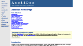 What Asciidoc.org website looked like in 2019 (4 years ago)