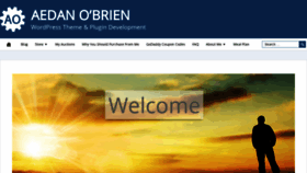 What Aedanobrien.com website looked like in 2019 (4 years ago)