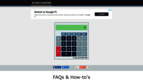 What A-calculator.com website looked like in 2019 (4 years ago)