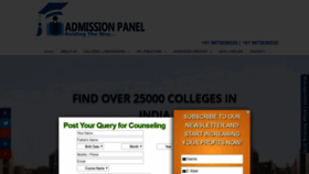 What Admissionpanel.com website looked like in 2019 (4 years ago)