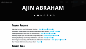 What Ajinabraham.com website looked like in 2019 (4 years ago)