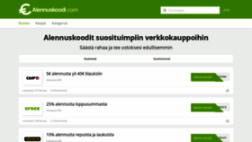 What Alennuskoodi.com website looked like in 2019 (4 years ago)