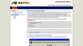 What Azsql.com website looked like in 2019 (4 years ago)
