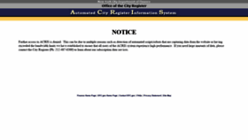 What A836-acris.nyc.gov website looked like in 2019 (4 years ago)