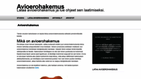 What Avioerohakemus.net website looked like in 2019 (4 years ago)