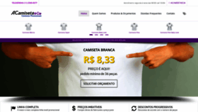 What Acamiseta.com.br website looked like in 2019 (4 years ago)