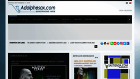 What Adolphesax.com website looked like in 2019 (4 years ago)