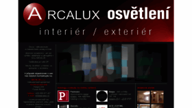What Arcalux.cz website looked like in 2019 (4 years ago)