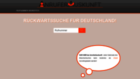 What Anruferauskunft.de website looked like in 2019 (4 years ago)