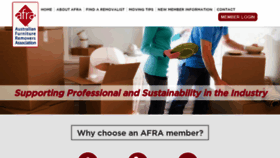 What Afra.com.au website looked like in 2019 (4 years ago)