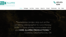 What Alumniproductions.com website looked like in 2019 (4 years ago)