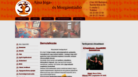 What Ajnajoga.hu website looked like in 2019 (4 years ago)