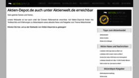 What Aktienwelt.de website looked like in 2019 (4 years ago)