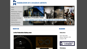 What Artists.ca website looked like in 2019 (4 years ago)