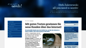 What All-you-need-is-words.de website looked like in 2019 (4 years ago)