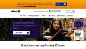 What Allianzmusicalinsurance.co.uk website looked like in 2019 (4 years ago)