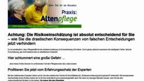 What Altenpflegepraxis.de website looked like in 2019 (4 years ago)
