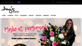 What Amysflowers.co.nz website looked like in 2019 (4 years ago)