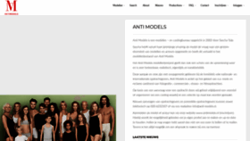 What Anti-models.nl website looked like in 2019 (4 years ago)