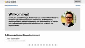 What Anwaltniemeyer.de website looked like in 2019 (4 years ago)