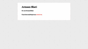 What Armaanbhati.com website looked like in 2019 (4 years ago)