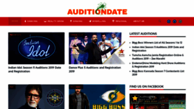 What Auditiondate.in website looked like in 2019 (4 years ago)
