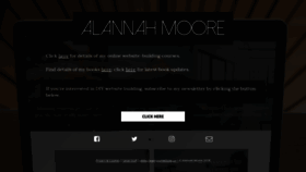What Alannahmoore.com website looked like in 2019 (4 years ago)