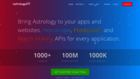 What Astrologyapi.com website looked like in 2019 (4 years ago)
