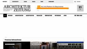 What Architekturzeitung.com website looked like in 2019 (4 years ago)