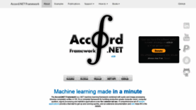 What Accord-framework.net website looked like in 2019 (4 years ago)