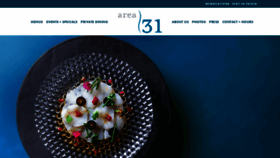 What Area31restaurant.com website looked like in 2019 (4 years ago)