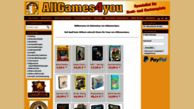 What Allgames4you.de website looked like in 2019 (4 years ago)