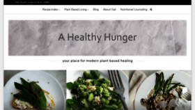 What Ahealthyhunger.com website looked like in 2019 (4 years ago)
