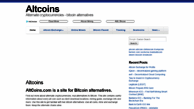 What Altcoins.com website looked like in 2019 (4 years ago)