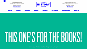 What Atlantahistorycenter.com website looked like in 2019 (4 years ago)