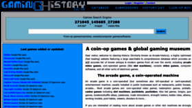What Arcade-history.com website looked like in 2019 (4 years ago)