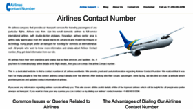 What Airlinescontactnumber.org website looked like in 2019 (4 years ago)
