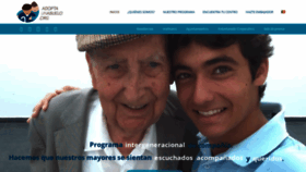 What Adoptaunabuelo.org website looked like in 2019 (4 years ago)