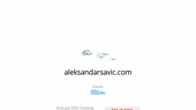 What Aleksandarsavic.com website looked like in 2019 (4 years ago)