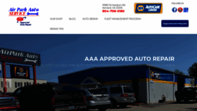 What Airparkauto.com website looked like in 2019 (4 years ago)