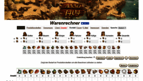 What Anno1404-rechner.de website looked like in 2019 (4 years ago)