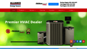 What Alliancehvac.ca website looked like in 2019 (4 years ago)