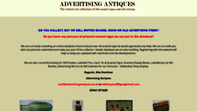 What Advertisingantiques.co.uk website looked like in 2019 (4 years ago)