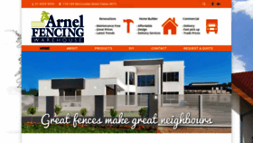 What Arnelfencing.com.au website looked like in 2019 (4 years ago)