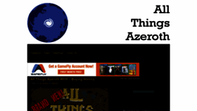 What Allthingsazeroth.com website looked like in 2019 (4 years ago)