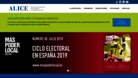 What Alice-comunicacionpolitica.com website looked like in 2019 (4 years ago)