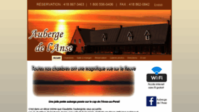 What Aubergedelanse.com website looked like in 2019 (4 years ago)