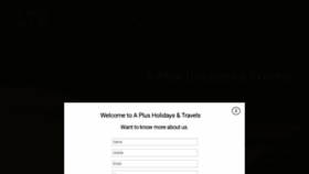 What Aplusholidays.co.in website looked like in 2019 (4 years ago)